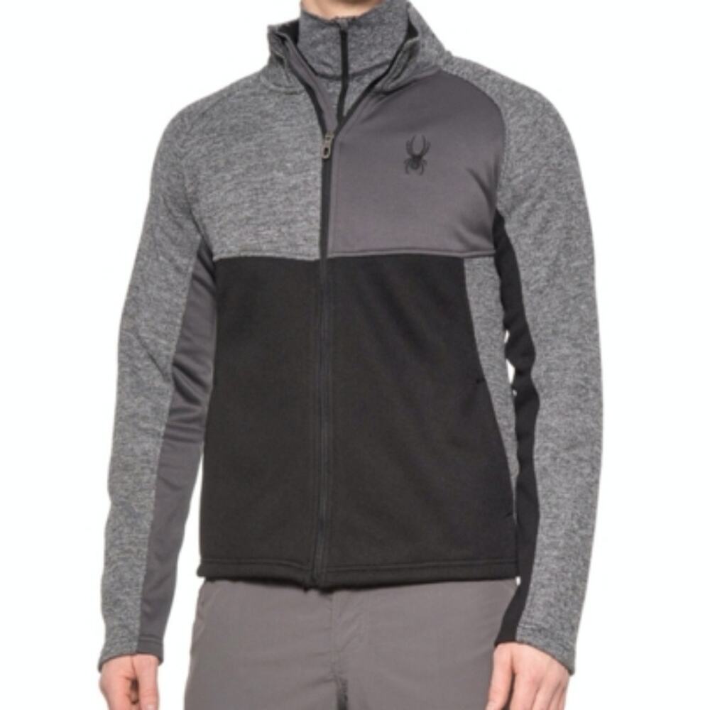 Spyder Gray and Black Zip-Up Jacketyder Size L